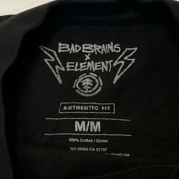 Bad Brains X Element Graphic T Shirt Black Size Medium How Low Can A Punk Get - Picture 5 of 9
